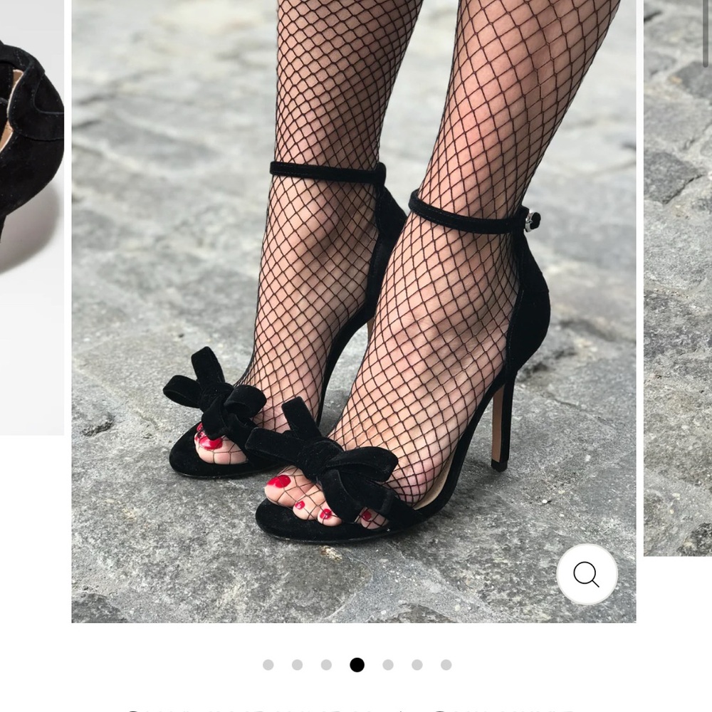 Ankle Strap Heels with Suede Bow